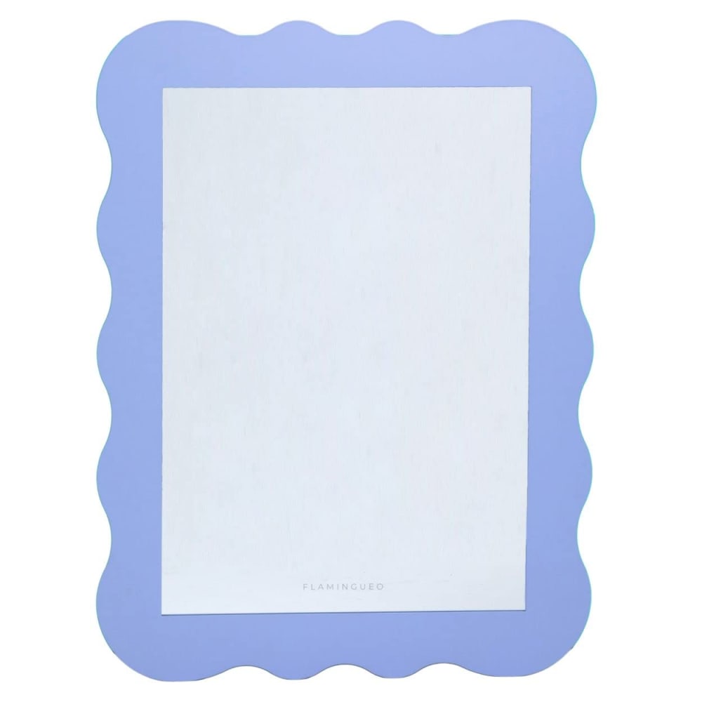 Flamingueo Wandspiegel Metall 65x50x2,5cm Blau Blau Metall