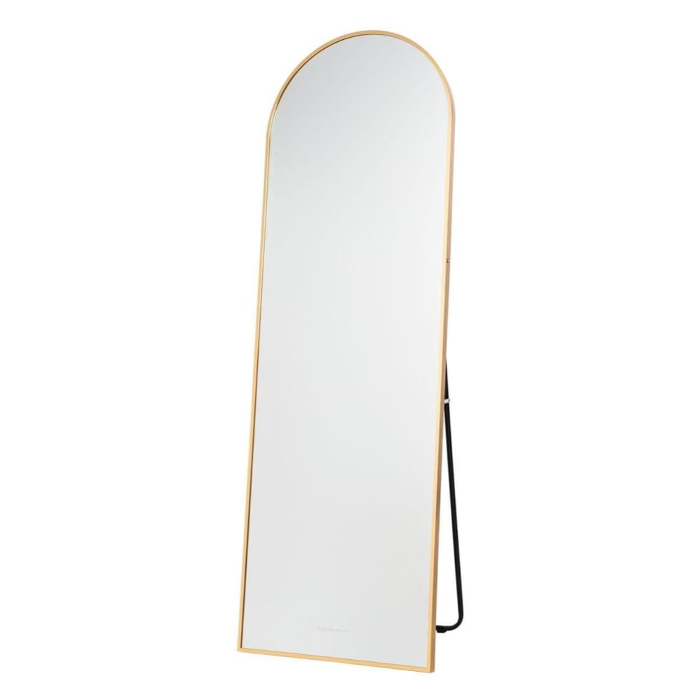 Miroir sur Pied et Mural Aluminium 163x53x3cm Doré