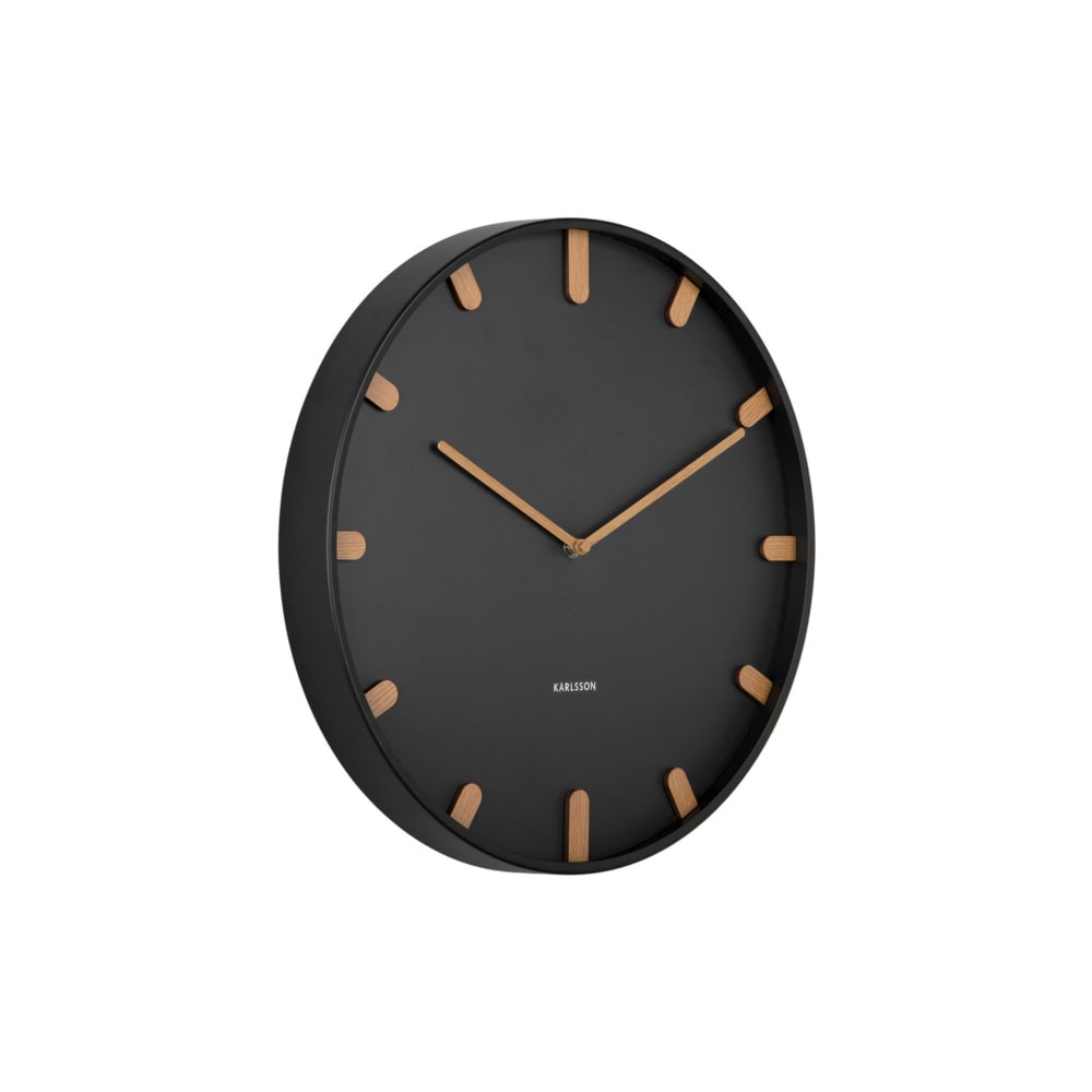 horloge murale fer noir