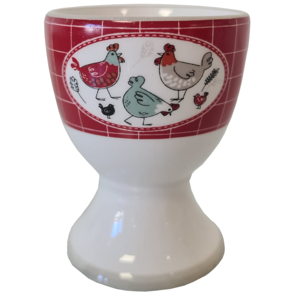 Coquetier en céramique Poules