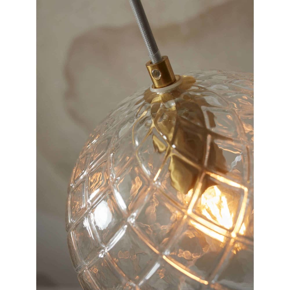 Suspension verre lumineux ø22cm — vue 3