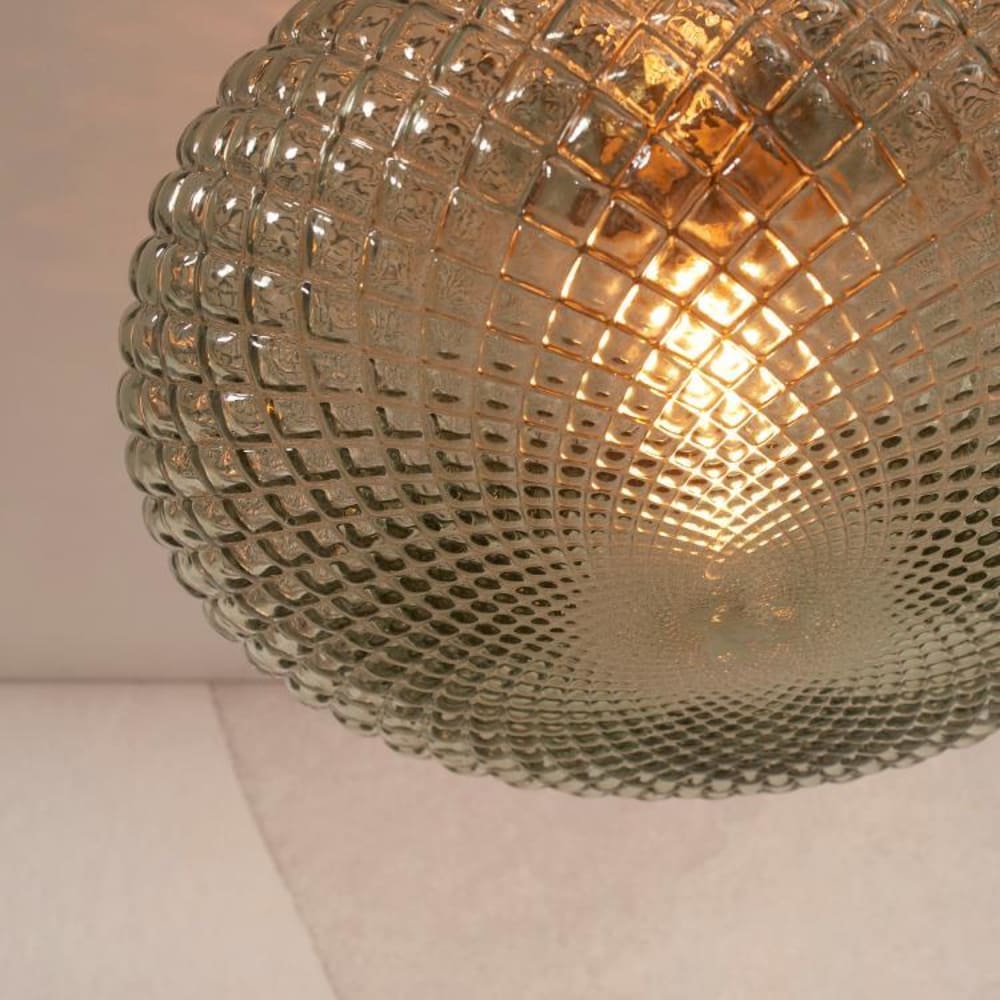 Plafonnier verre vert ø44cm — vue 4