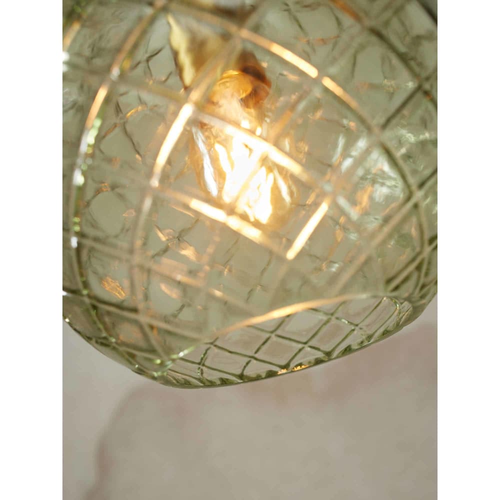Suspension verre vert ø22cm — vue 3
