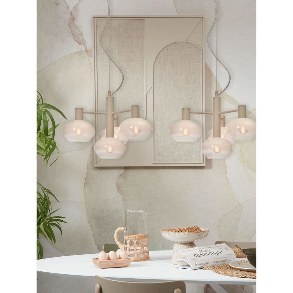 Suspension verre blanc 43x43x34cm — vue 3