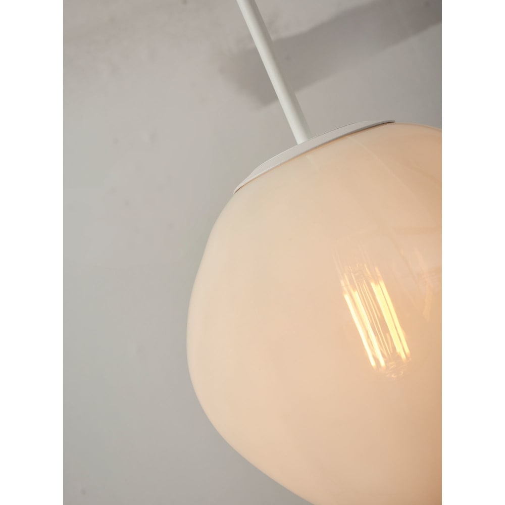 Suspension verre blanc 26x26x37.5cm — vue 3