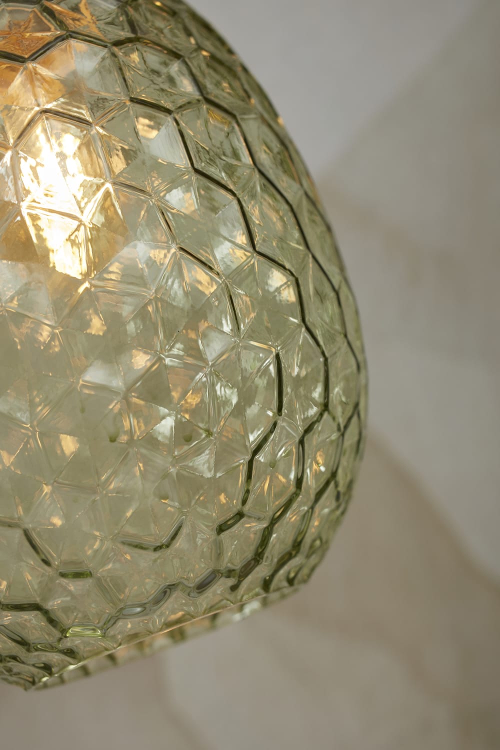 Suspension verre vert 18x18x27cm — vue 4