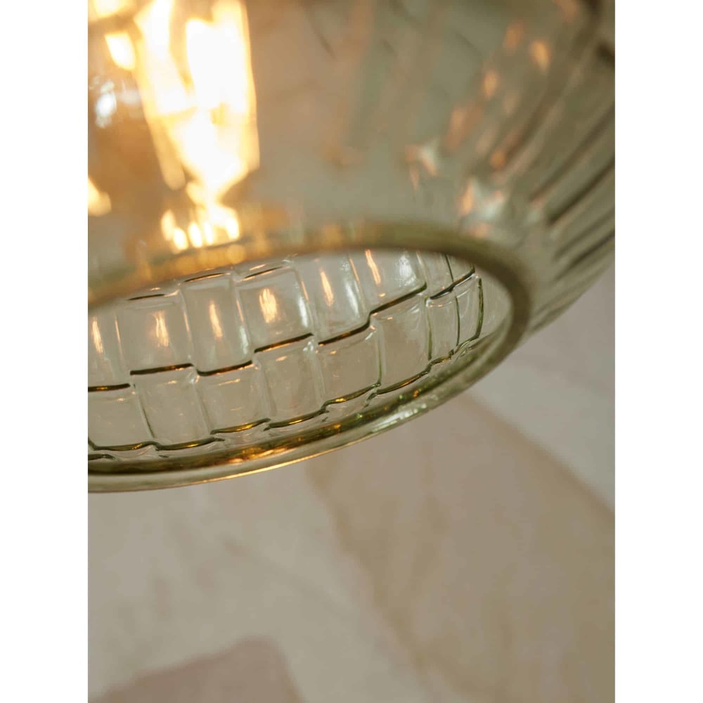 Suspension verre vert 24x24x28cm — vue 3