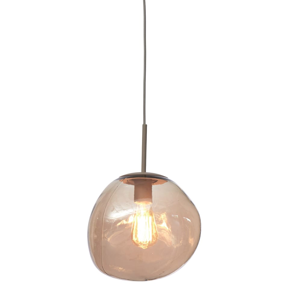 It's About Romi Hängeleuchte aus Glas, braun, 26x26x37.5cm style modern - Glas