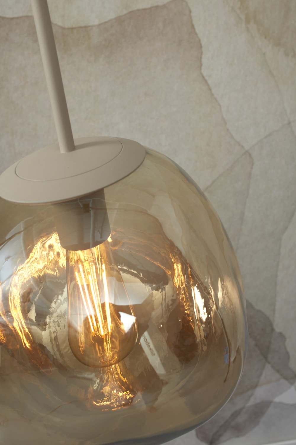 Suspension verre brun 26x26x37.5cm — vue 4