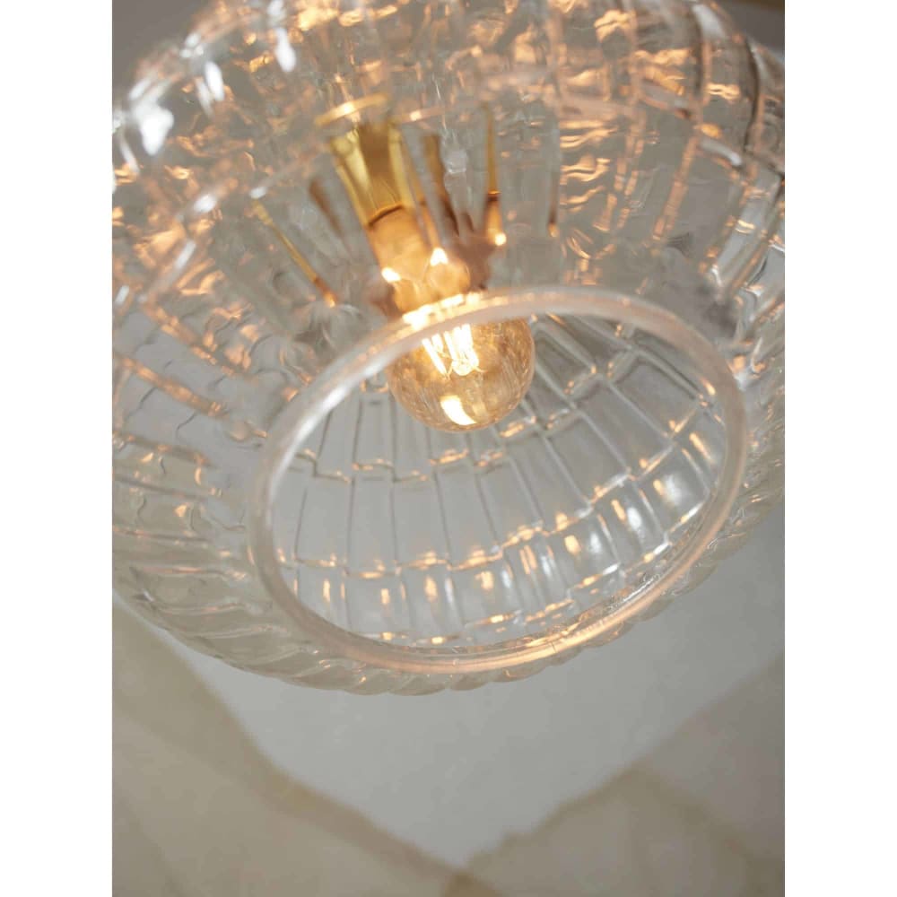 Suspension verre lumineux 24x24x28cm — vue 3