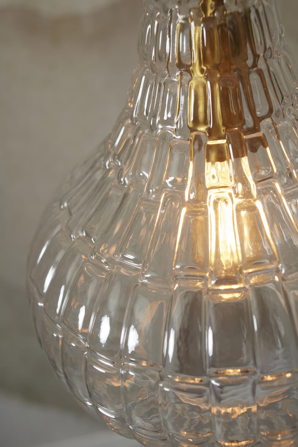 Suspension verre lumineux 24x24x28cm — vue 4