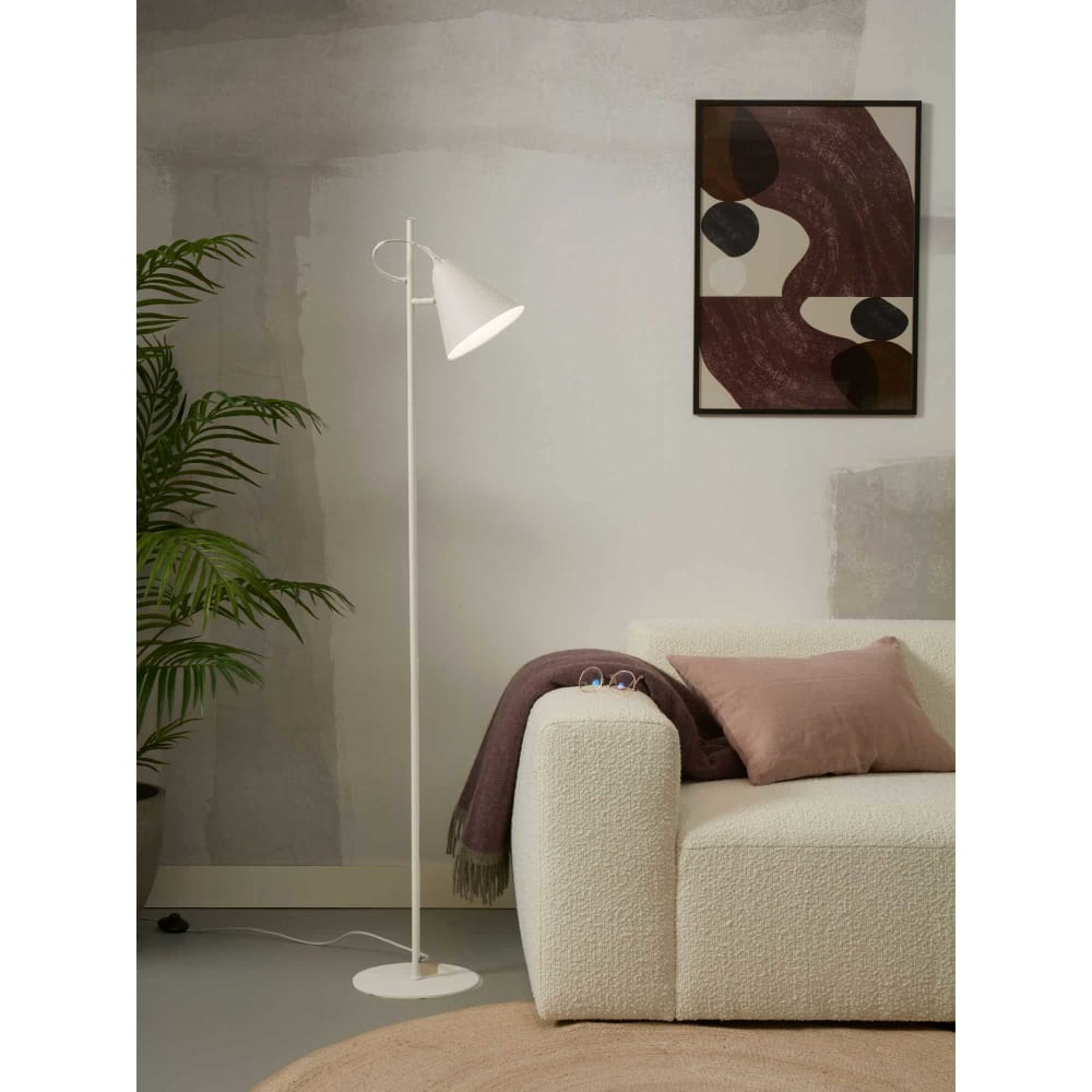 Lampadaire métal blanc 25x35.5x151cm — vue 3