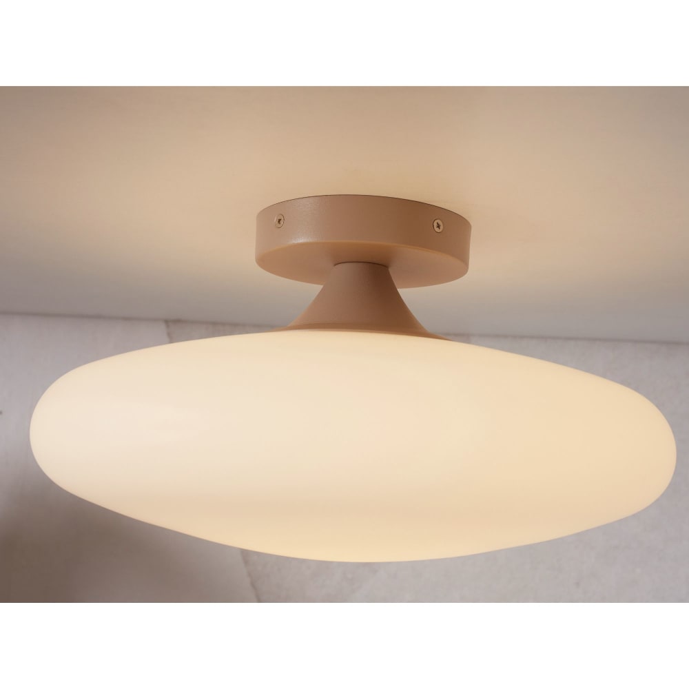 Plafonnier verre blanc 28.5x18.5x28.5cm — vue 3