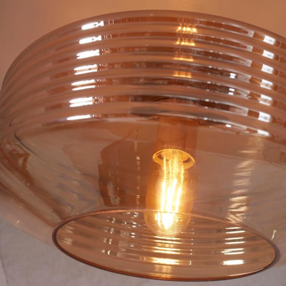 Plafonnier verre brun ø35cm — vue 4