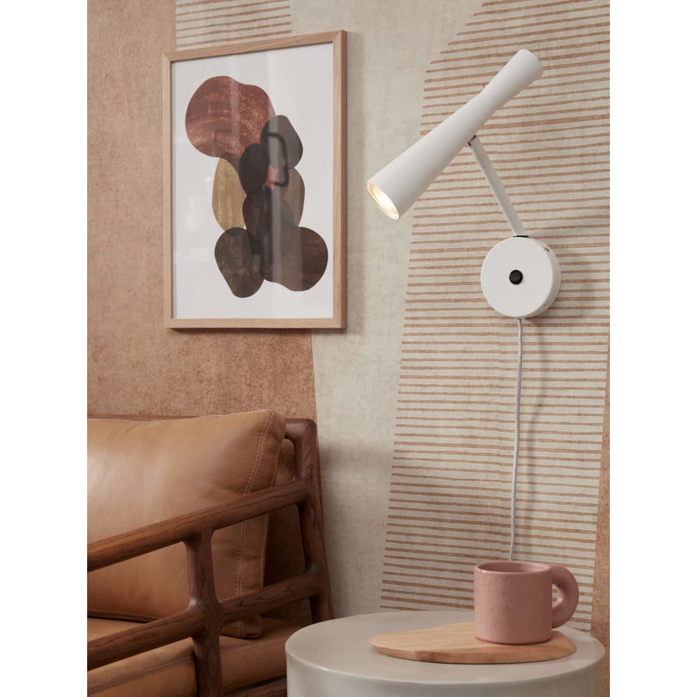 Applique métal blanc 10.5x26x34.5cm - Maisons du Monde