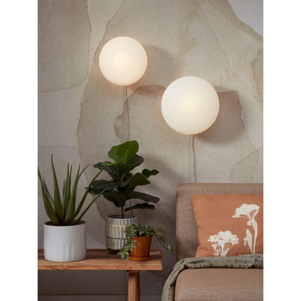Applique verre blanc ø28cm - Maisons du Monde