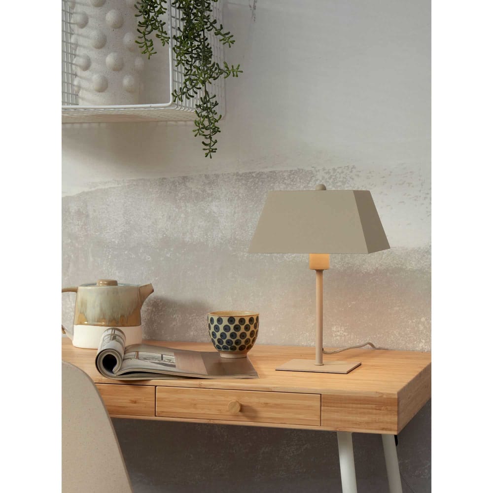 Lampe de table métal gris 20x20x31cm — vue 3