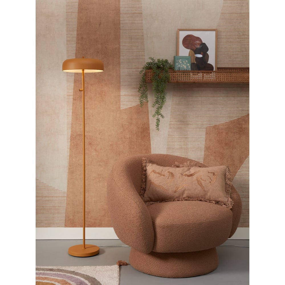 Lampadaire métal orange ø30cm - Maisons du Monde