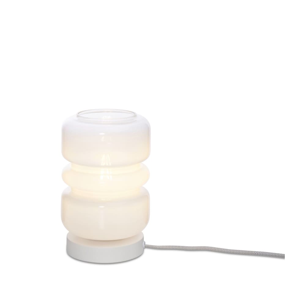 Lampe de Table verre blanc 15x15x23cm