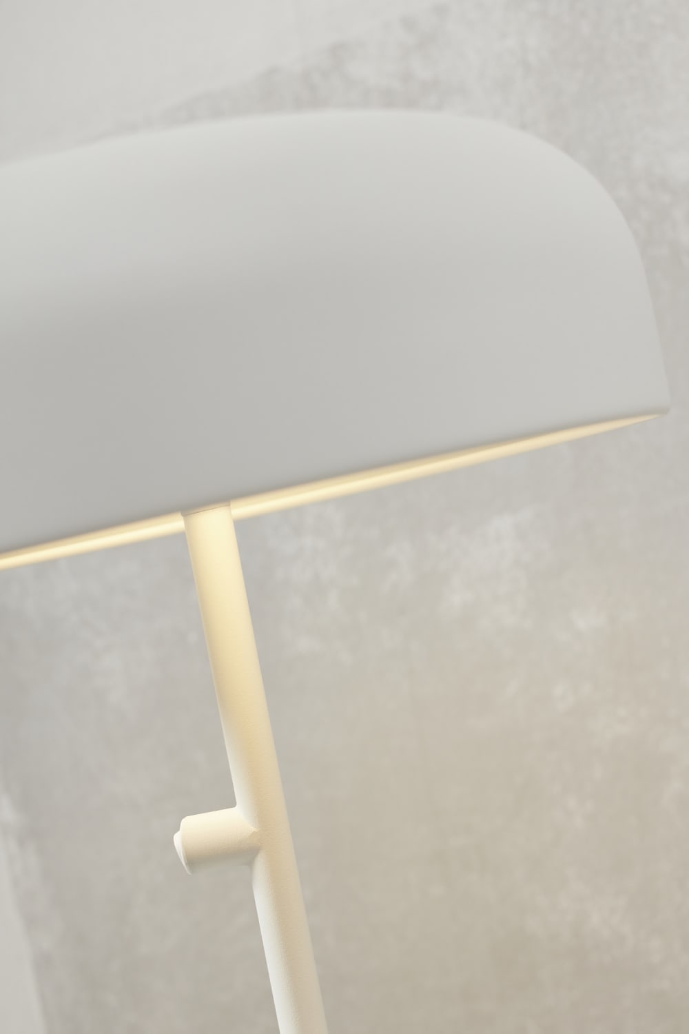 Lampe de table métal blanc ø30cm — vue 4
