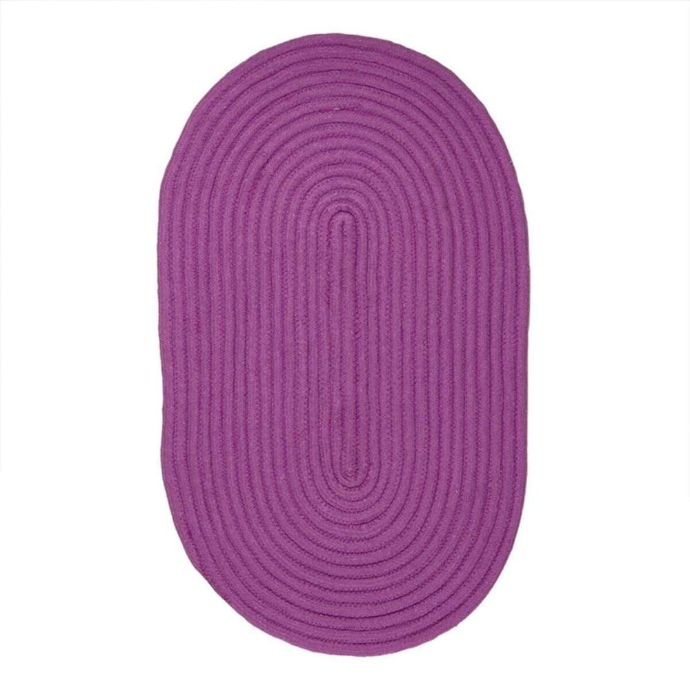 Tapis en coton réversible effet cordage violet 50x80