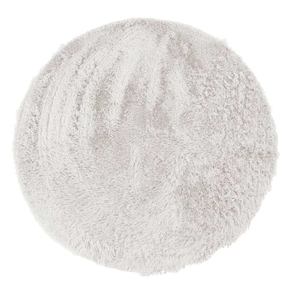 Tapis à base fine et souple extra doux blanc diam.120