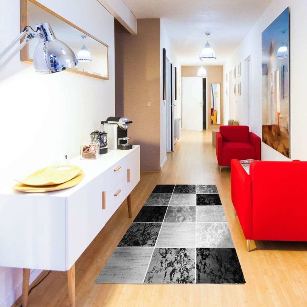 Tapis à motifs cubes noir 80x150 — vue 3
