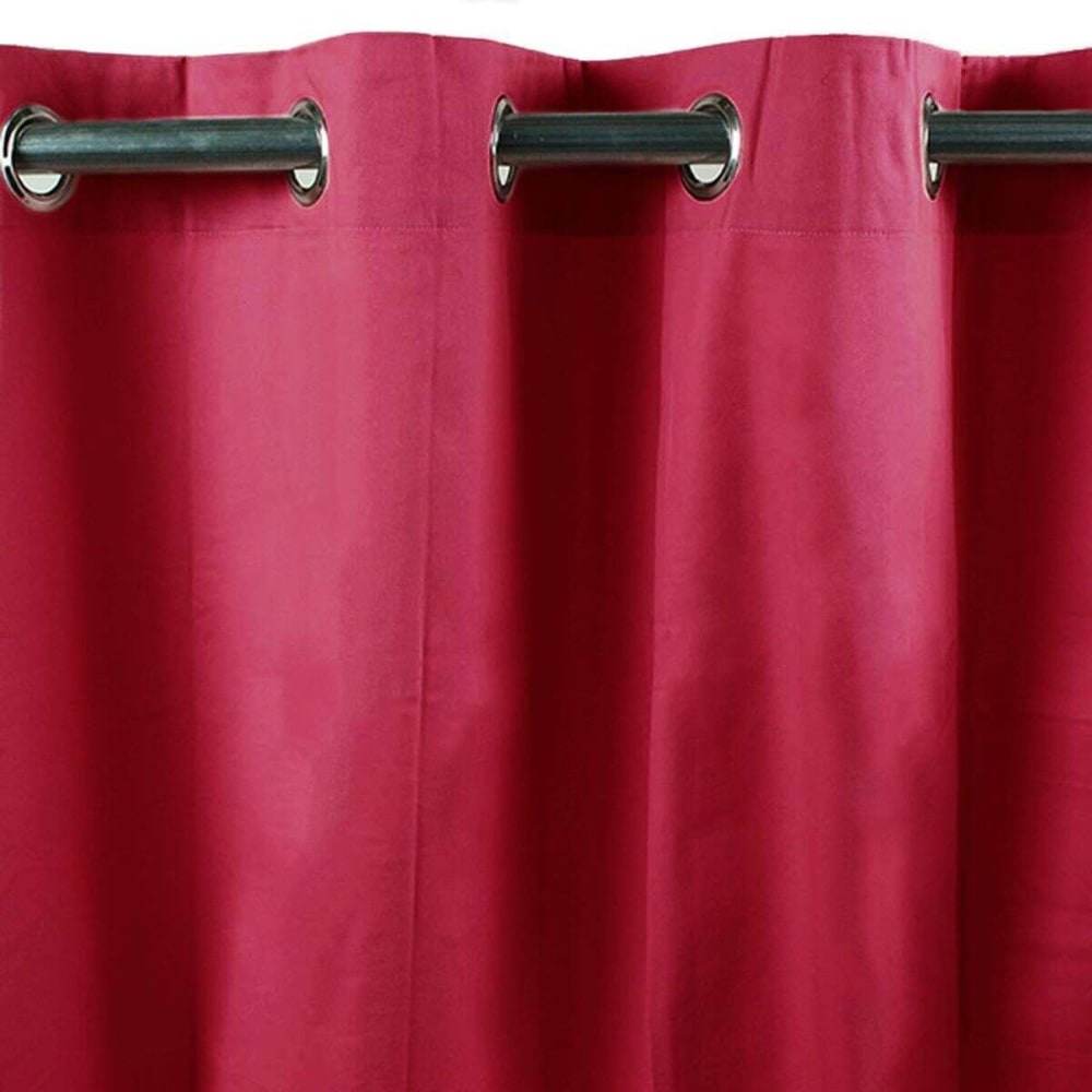 Rideau 100% coton rouge 150x250