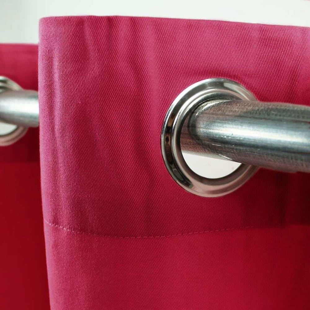 Rideau 100% coton rouge 150x250 — vue 4