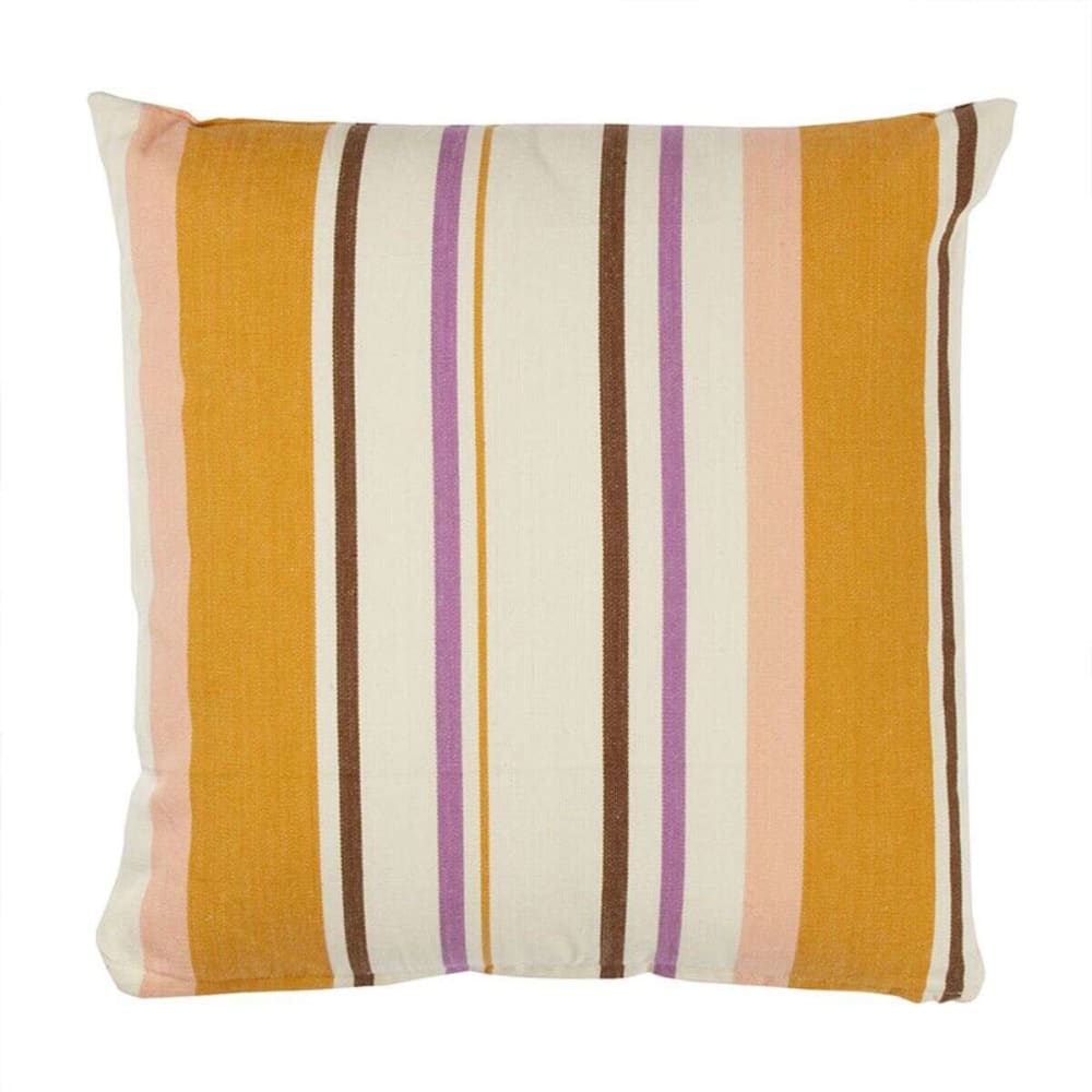 Coussin à rayures jaune multi 38x38 — vue 3
