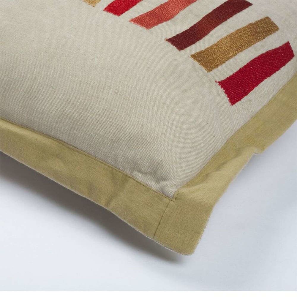 Coussin en coton motifs rayures multicolore 30x50