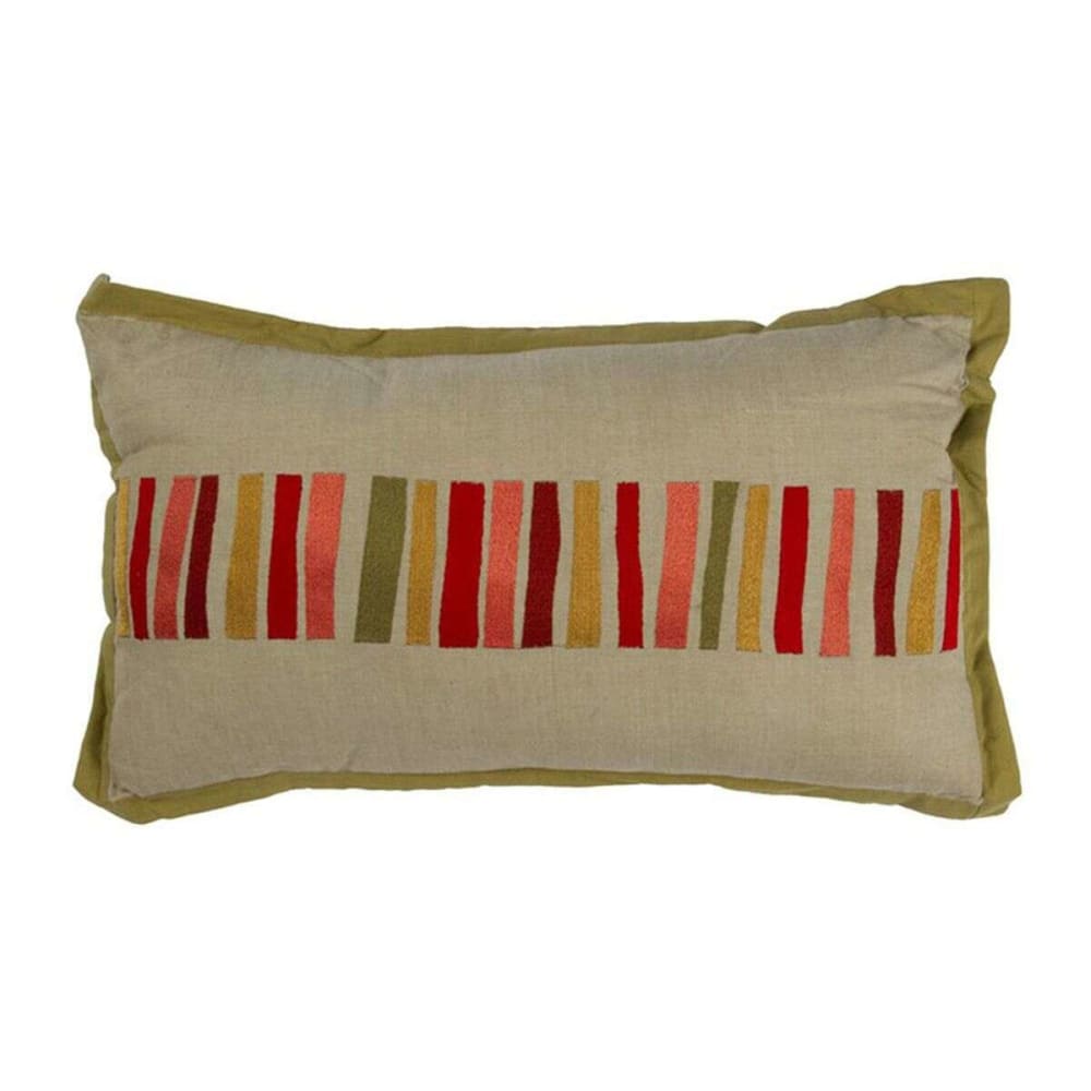 Coussin en coton motifs rayures multicolore 30x50 — vue 3