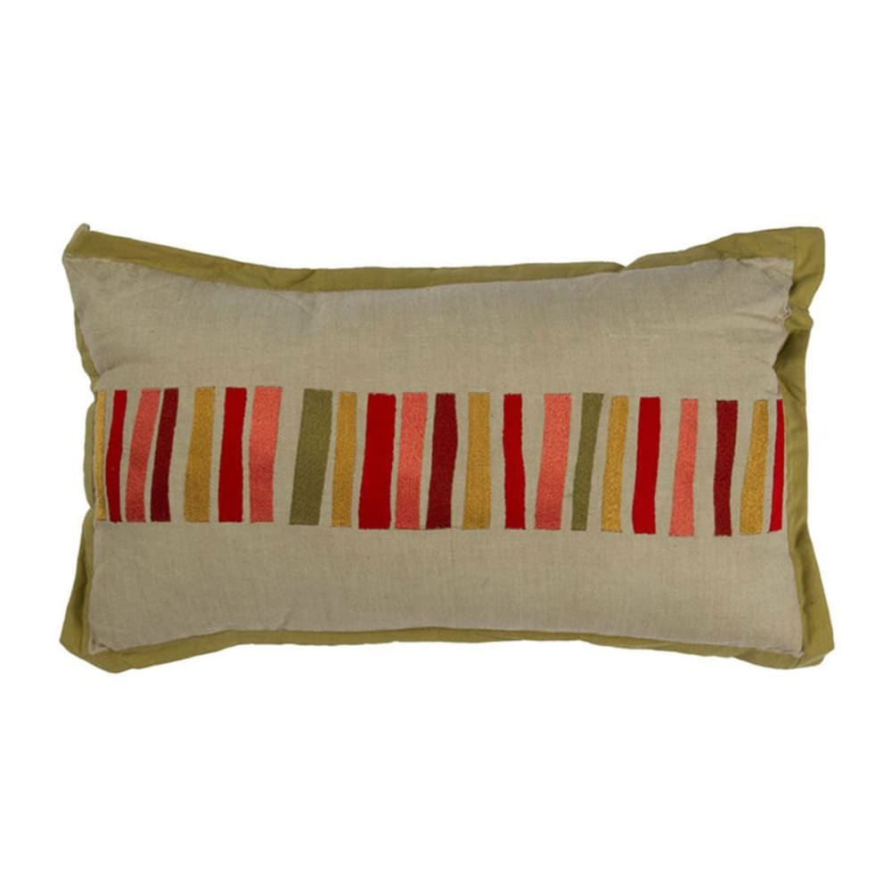 Coussin en coton motifs rayures multicolore 30x50 — vue 4
