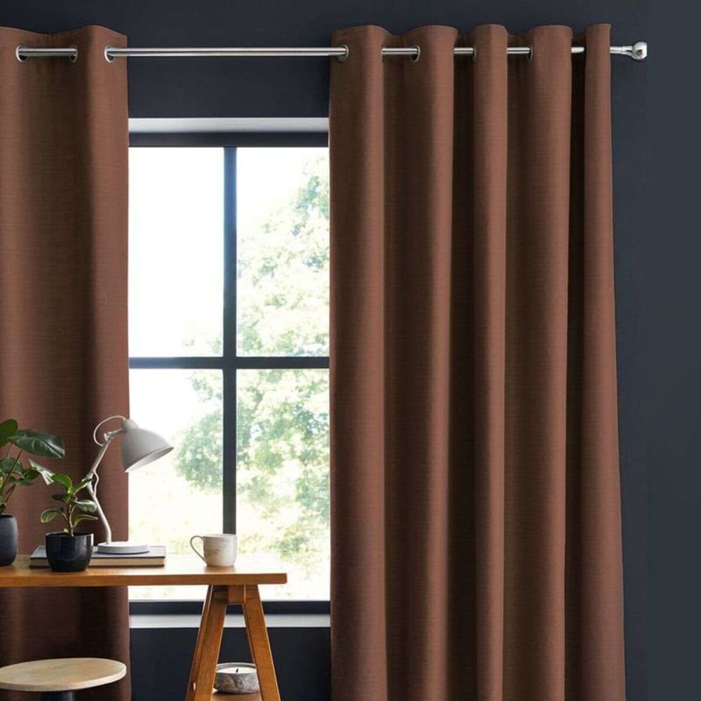 Rideau 100% coton chocolat 150x250 — vue 3