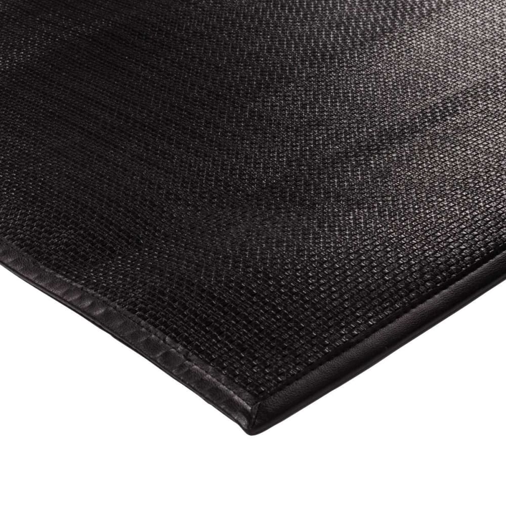 The Deco Factory Tapis en simili cuir noir 55x85 style inspirations d'ailleurs Certifié Oeko-Tex - Pvc - Poly Chlorure De Vinyle
