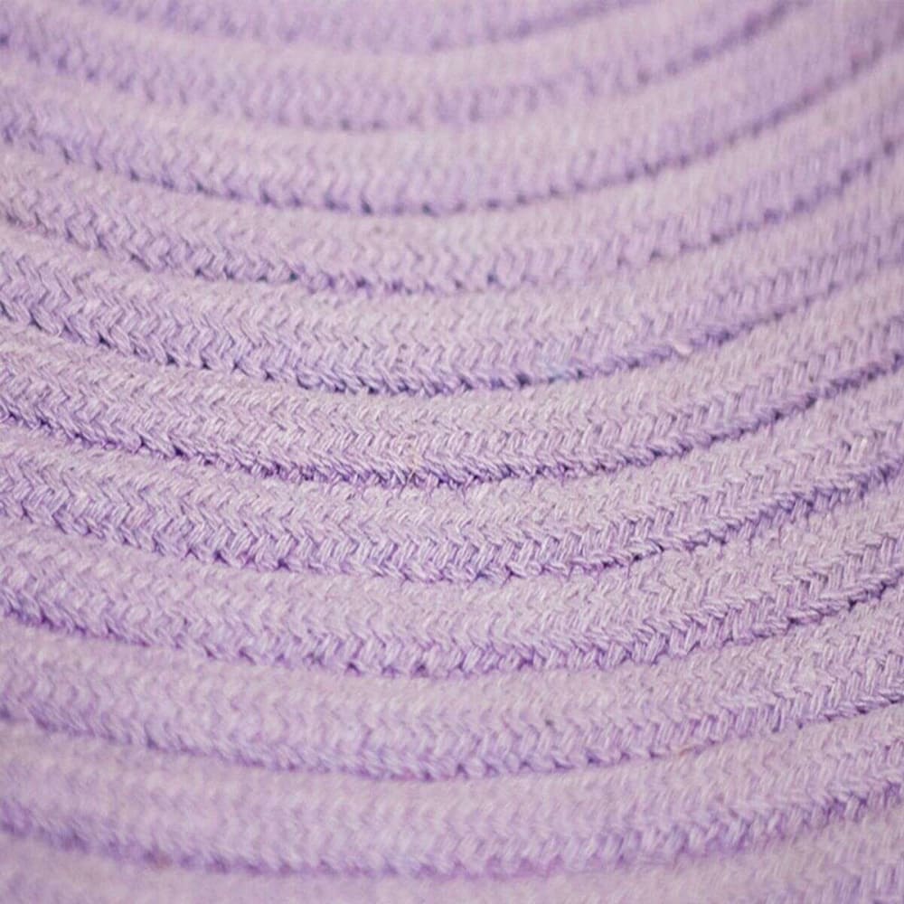 Tapis en coton réversible effet cordage violet diam.120 — vue 3