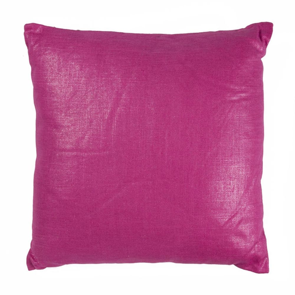 Coussin en coton, lin et lurex aux reflets irisés fuschia 40x40 — vue 4