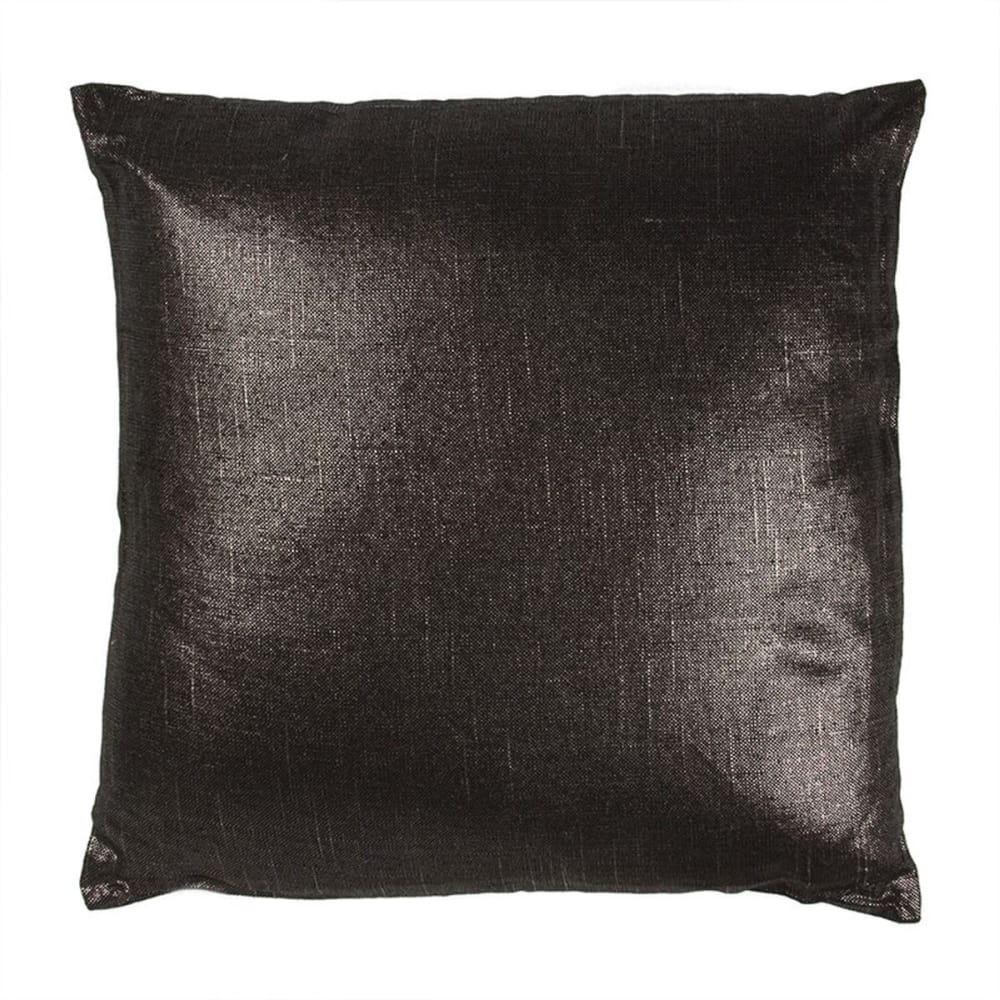 Coussin en coton, lin et lurex noir 40x40 — vue 4