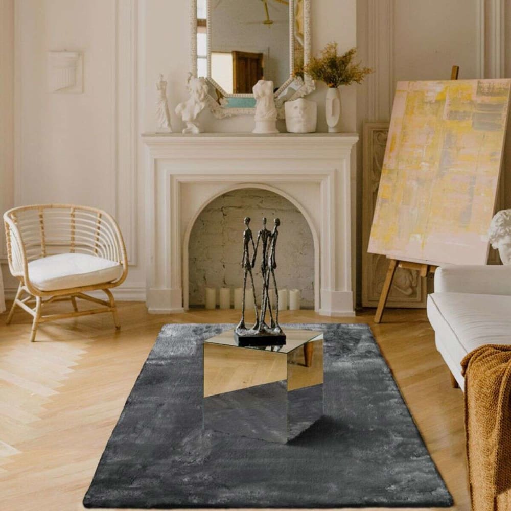 Tapis imitation fourrure extra-doux gris 120x160 — vue 3
