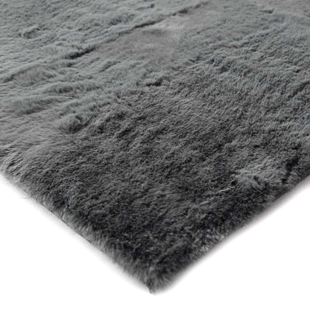Tapis imitation fourrure extra-doux gris 120x160 — vue 4