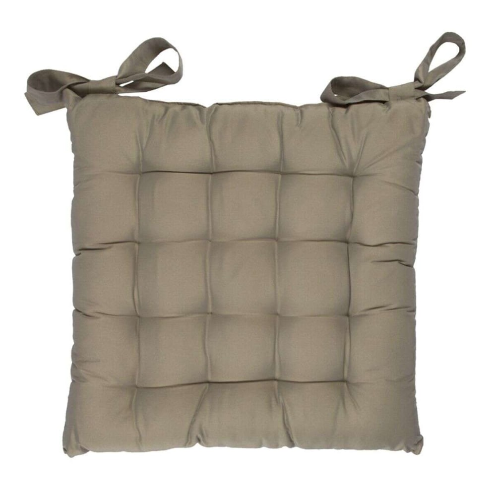 Galette en taffetas taupe 38x38