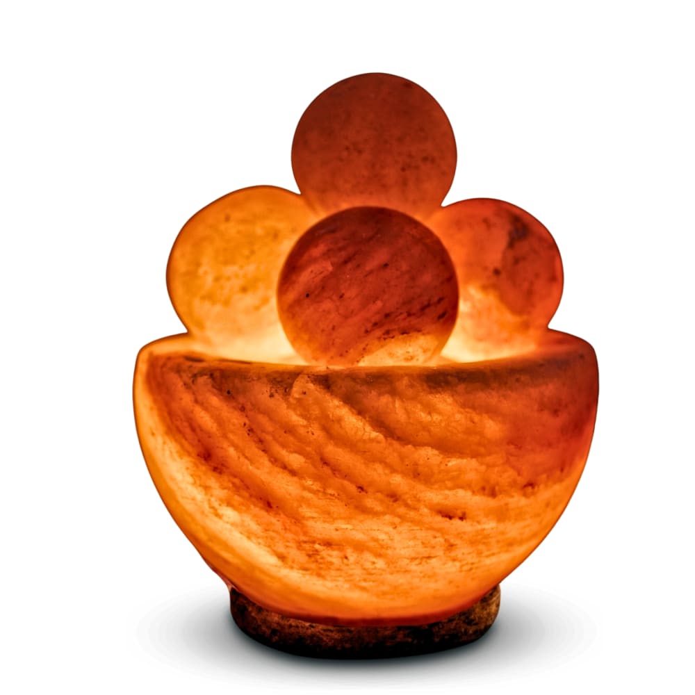 Lampe avec 4 boules de massage en cristal de sel 2Kg