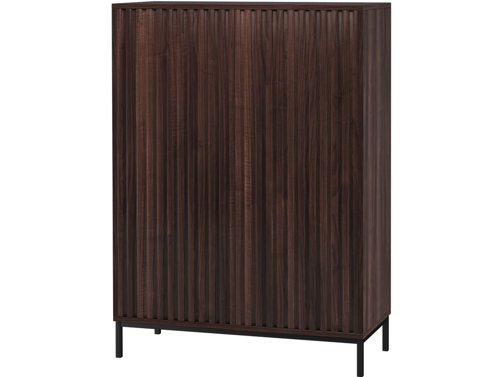 Buffet avec 2 portes en effet noyer