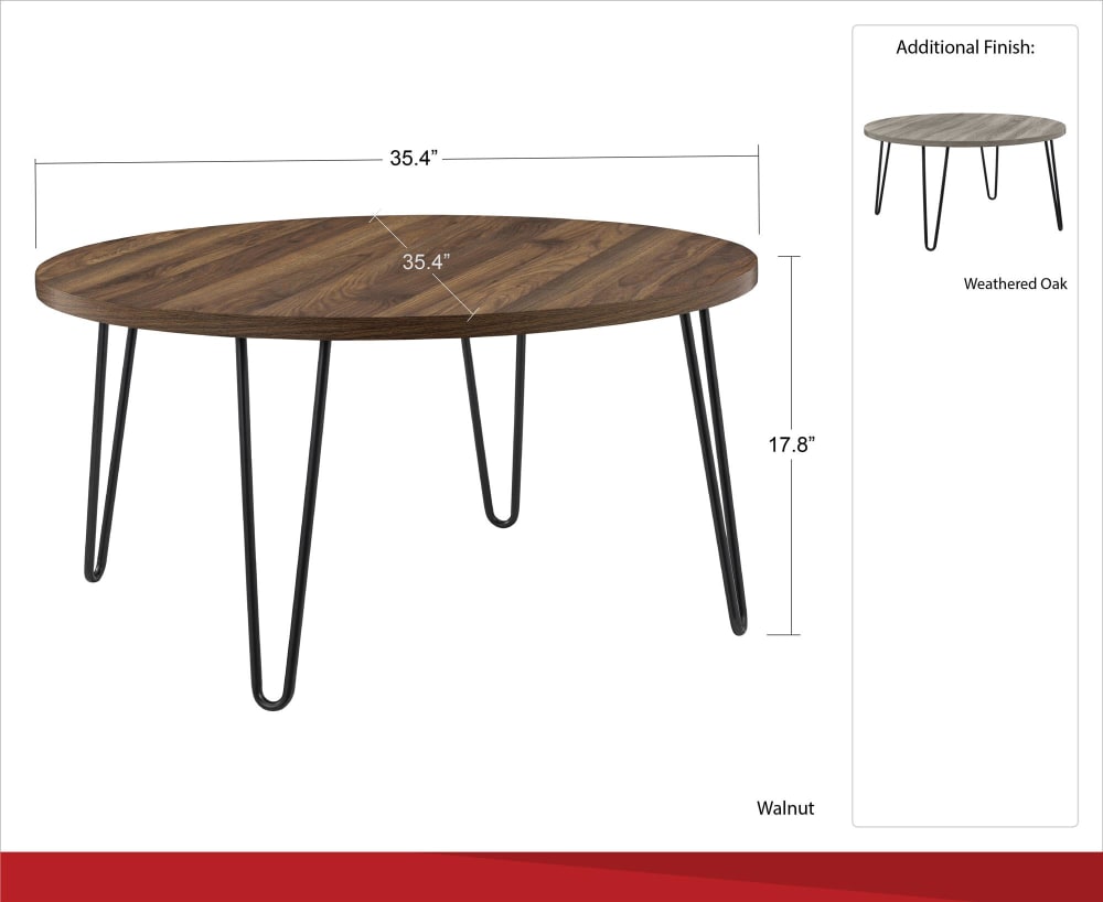 Couchtisch in Eichenoptik, grau - Maisons Du Monde