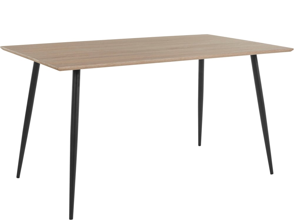 Loft24 Esstisch für 6 Personen in Eichenoptik L140 cm Braun Spanplatte