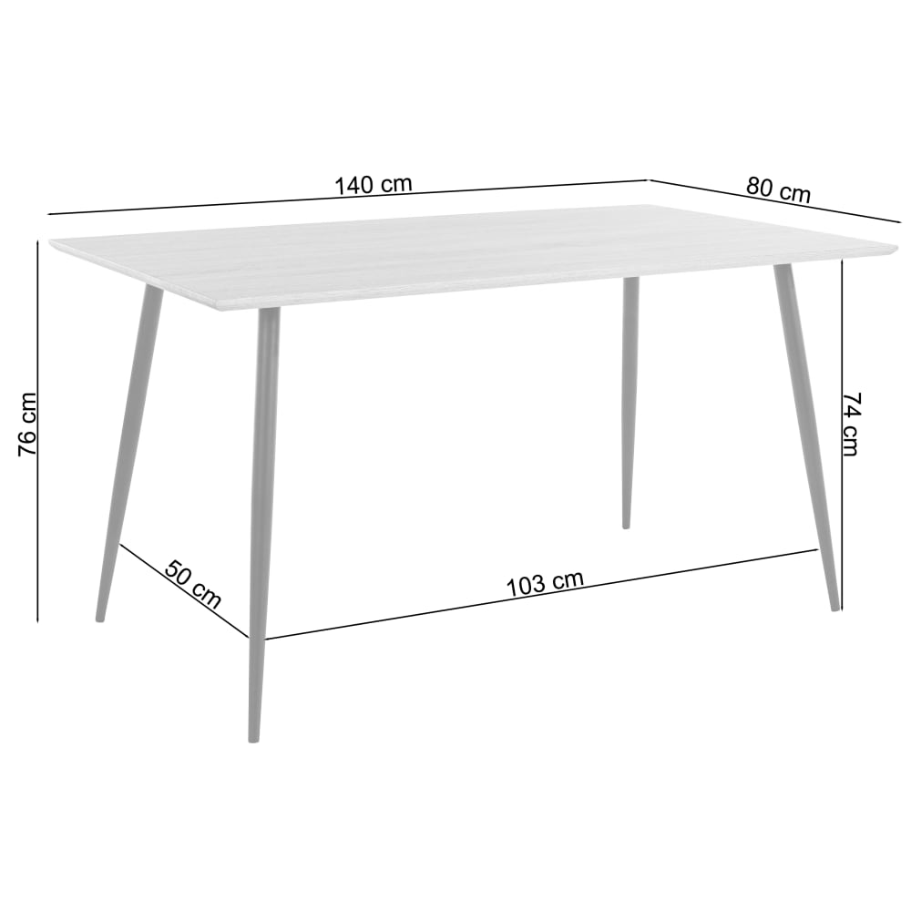Esstisch für 6 Personen in Eichenoptik L140 cm - Maisons Du Monde