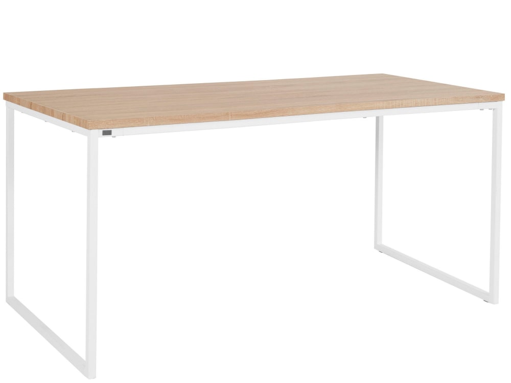 Loft24 Esstisch für 8 Personen in Eichenoptik L180 cm, weiß Braun Spanplatte