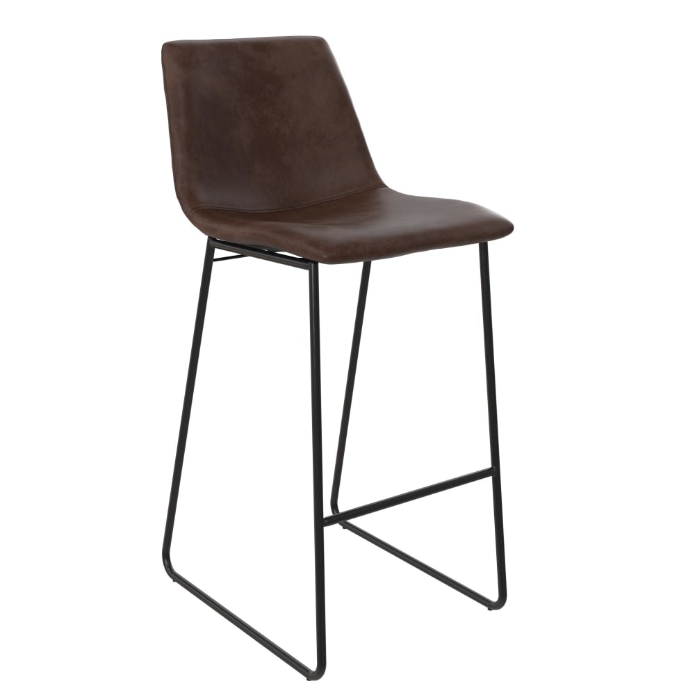 DOREL HOME Eleganter und raffinierter Barhocker in Anlehnung an das Mid Century-Dekor. Braun