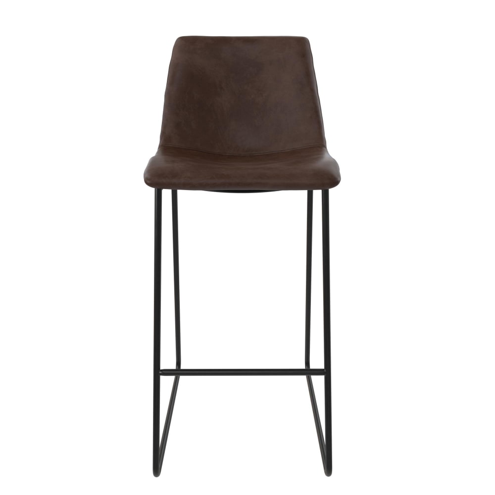 Barhocker aus Kunstleder, braun - Maisons Du Monde
