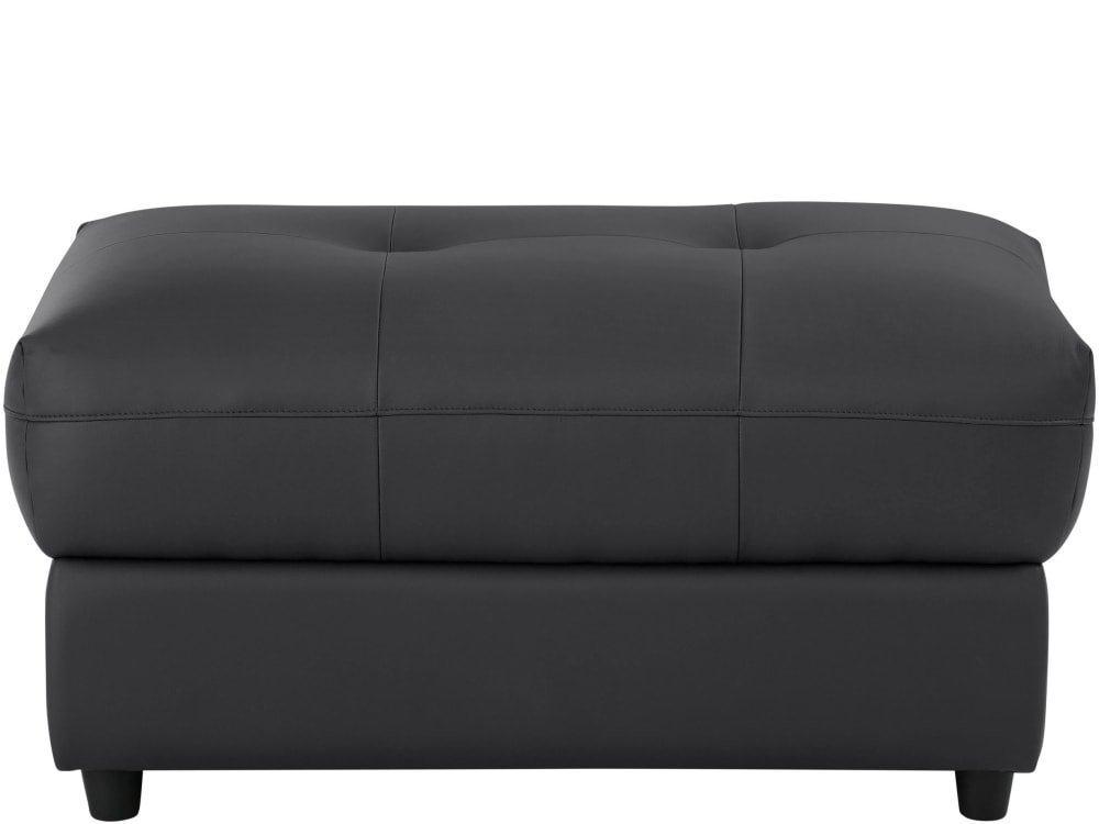 Loft24 Puf tapizado en pu negro